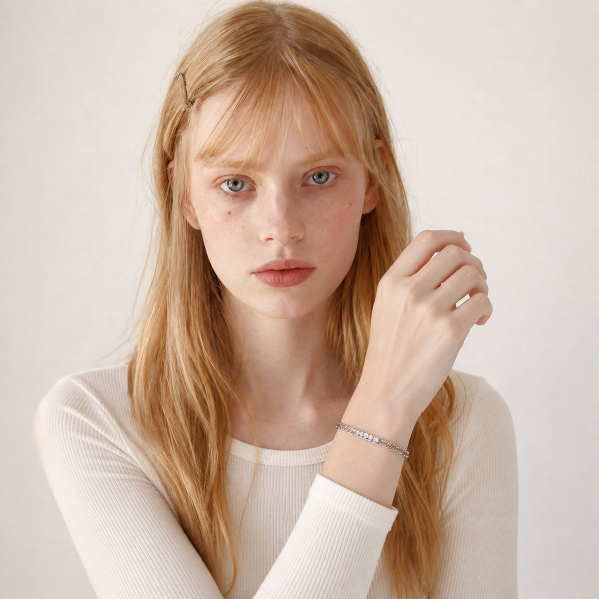 Star & Cross Bracelet worn by model