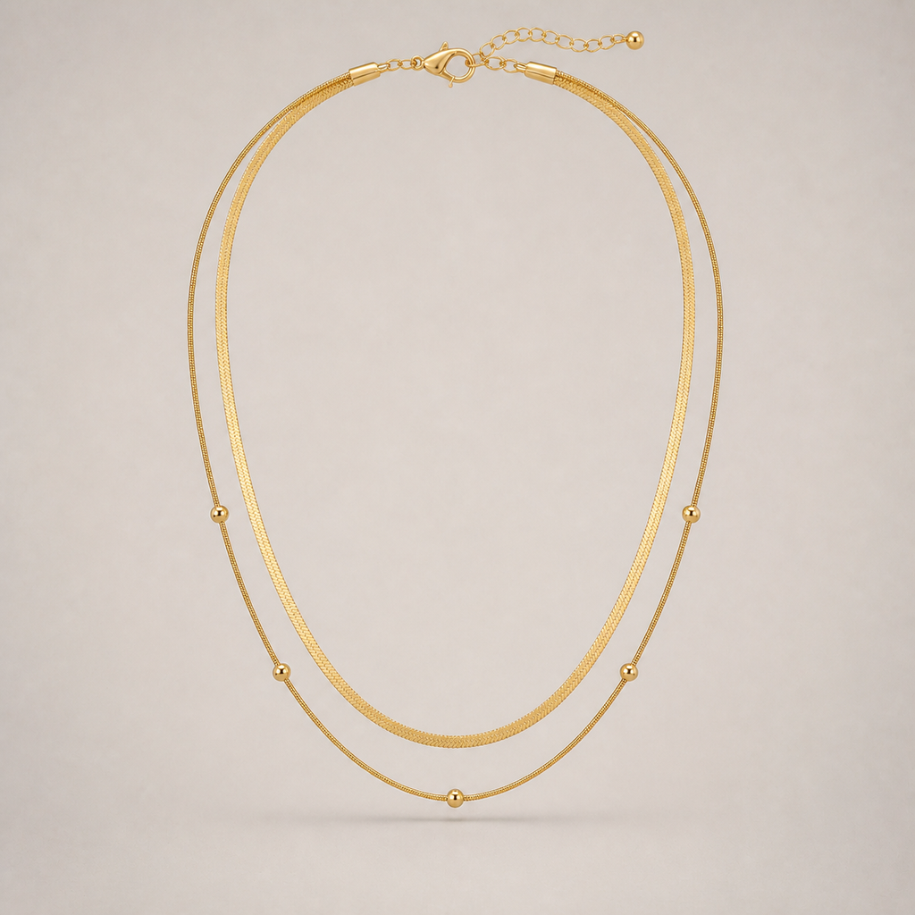 Beaded Snake Chain Necklace