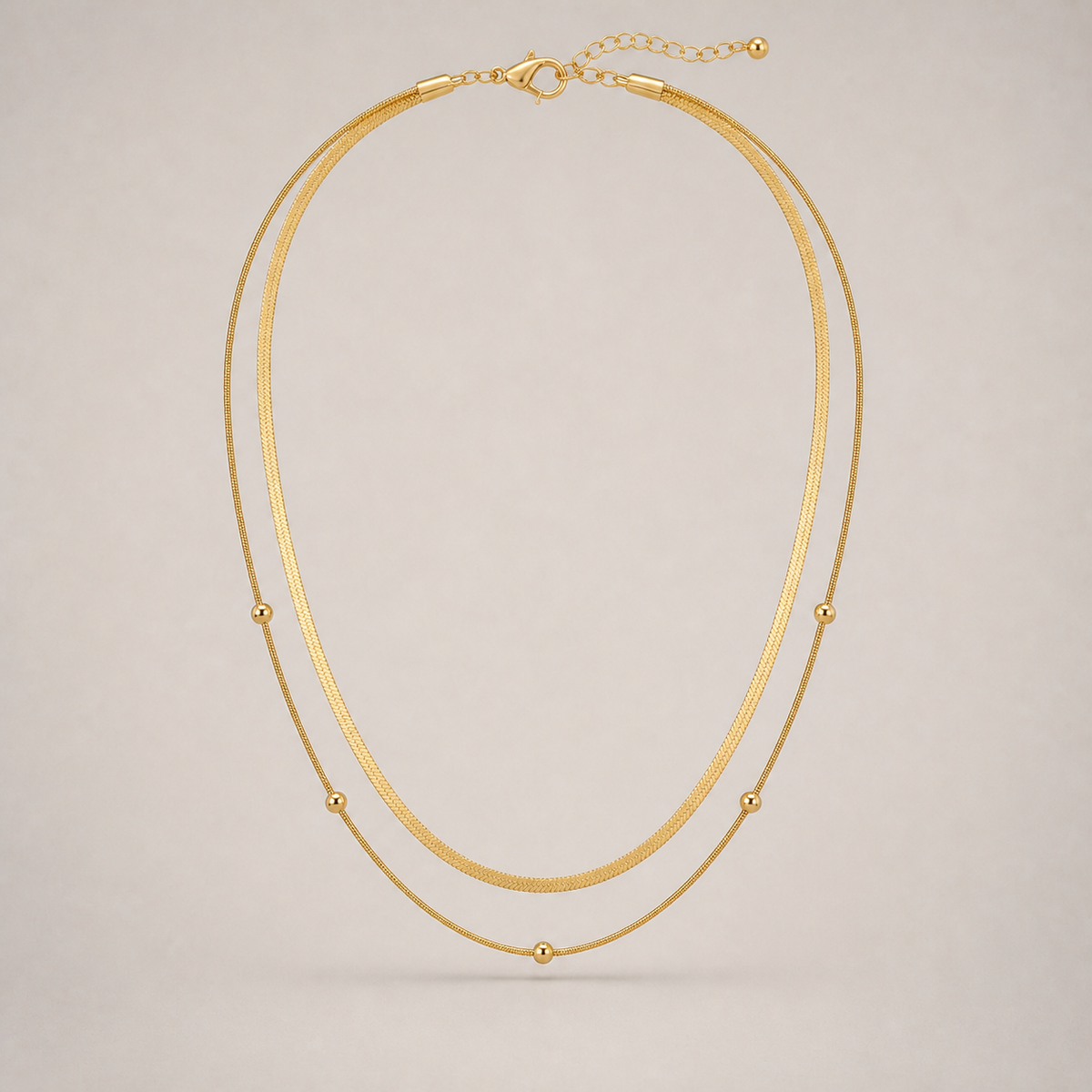 Beaded Snake Chain Necklace