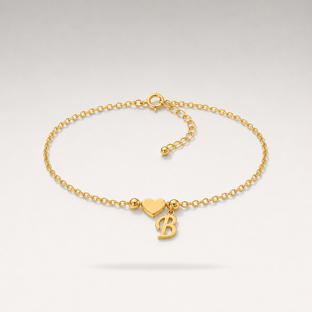 Heart Charm Cuban Bracelet