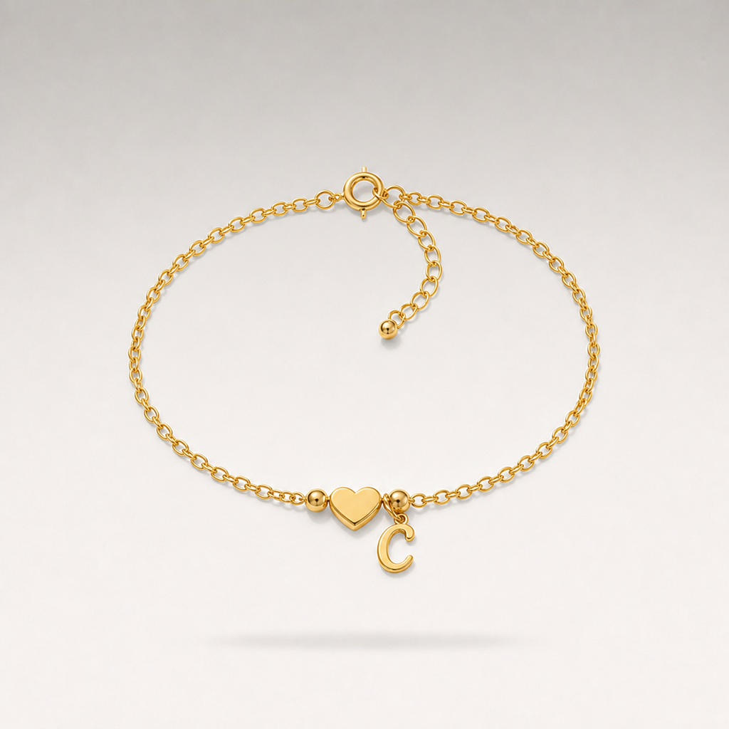 Heart Charm Cuban Bracelet