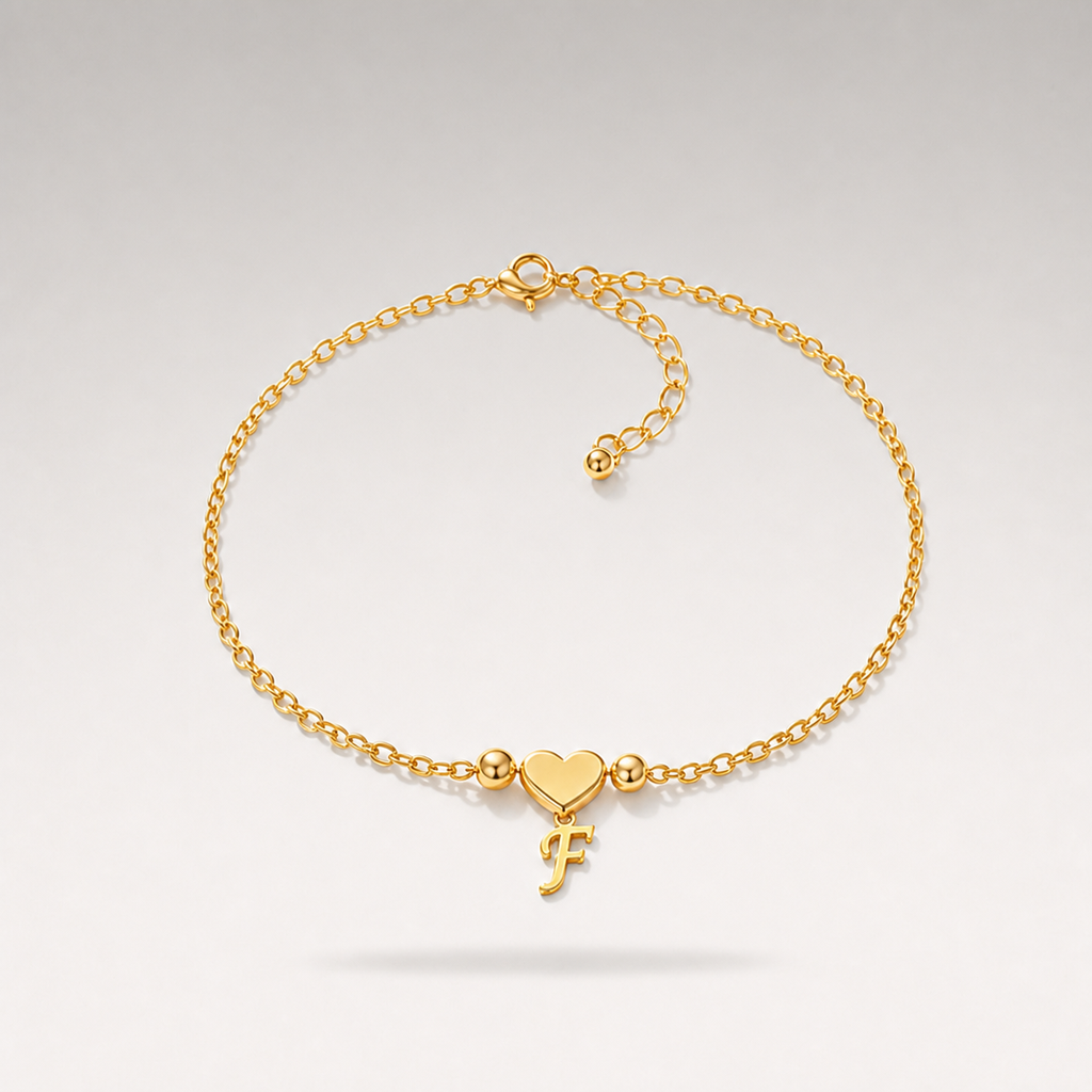 Heart Charm Cuban Bracelet
