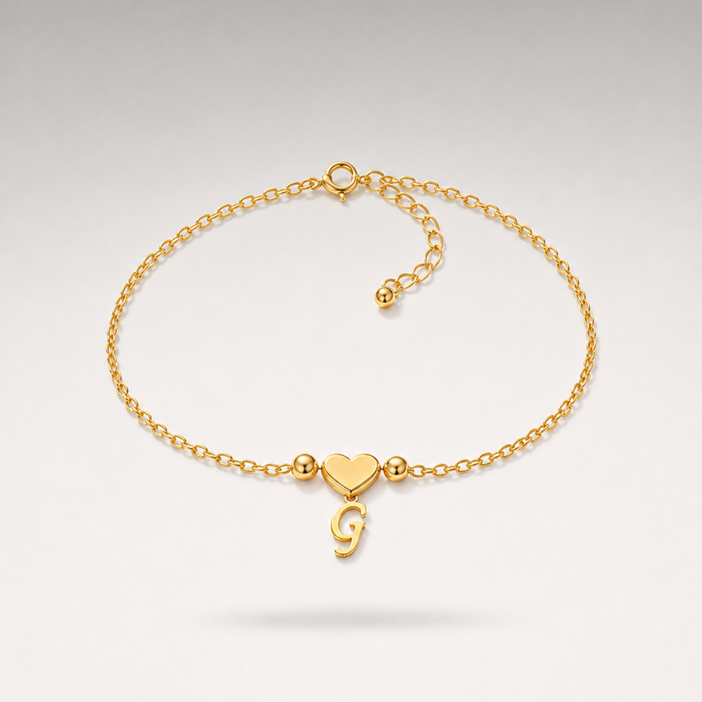 Heart Charm Cuban Bracelet