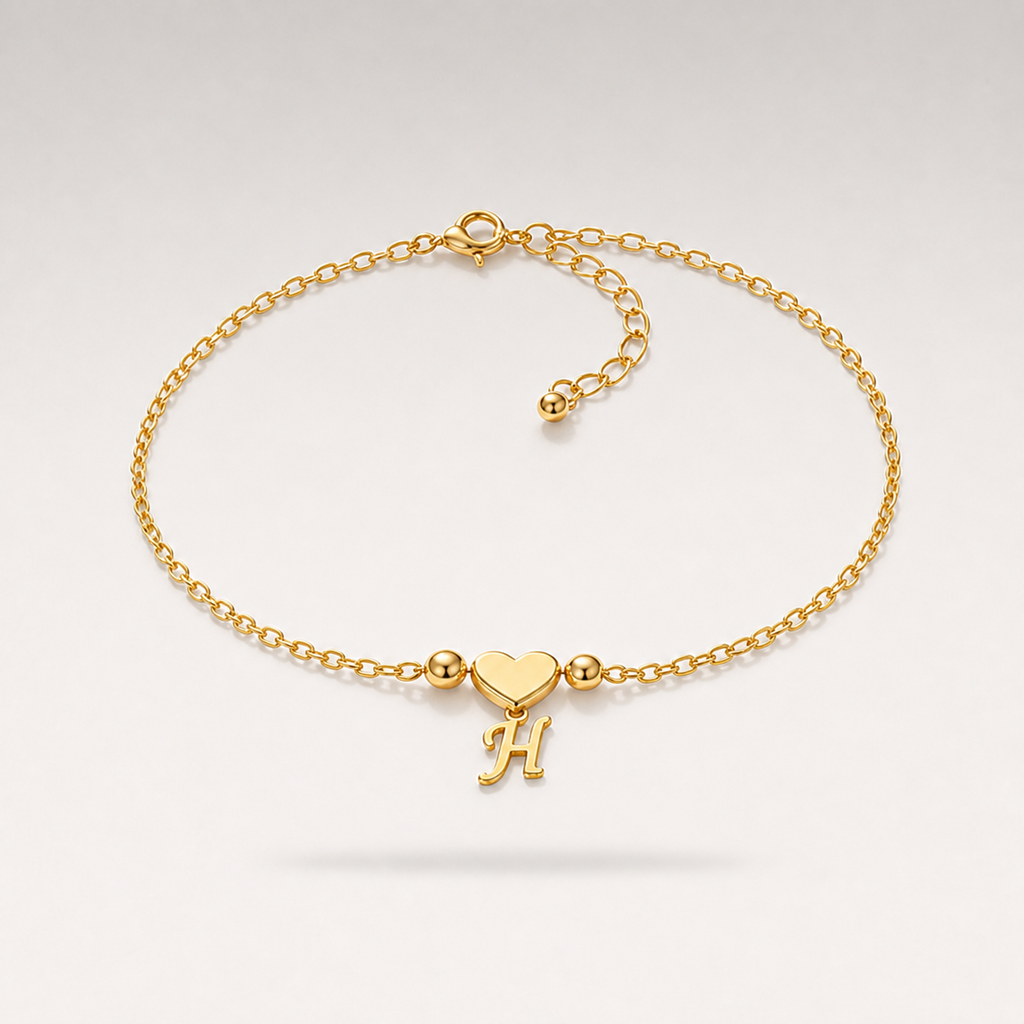 Heart Charm Cuban Bracelet
