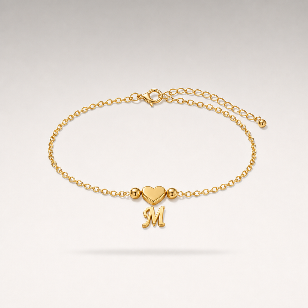Heart Charm Cuban Bracelet