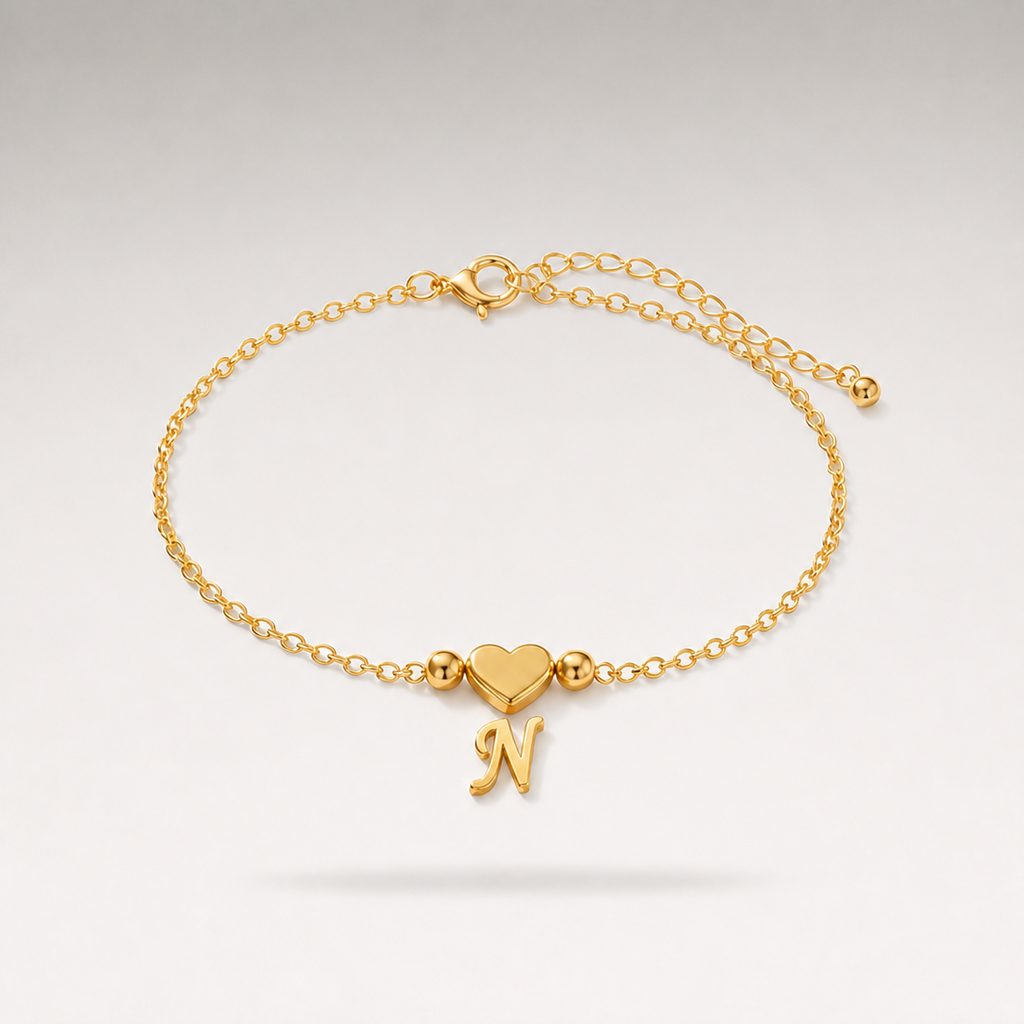 Heart Charm Cuban Bracelet