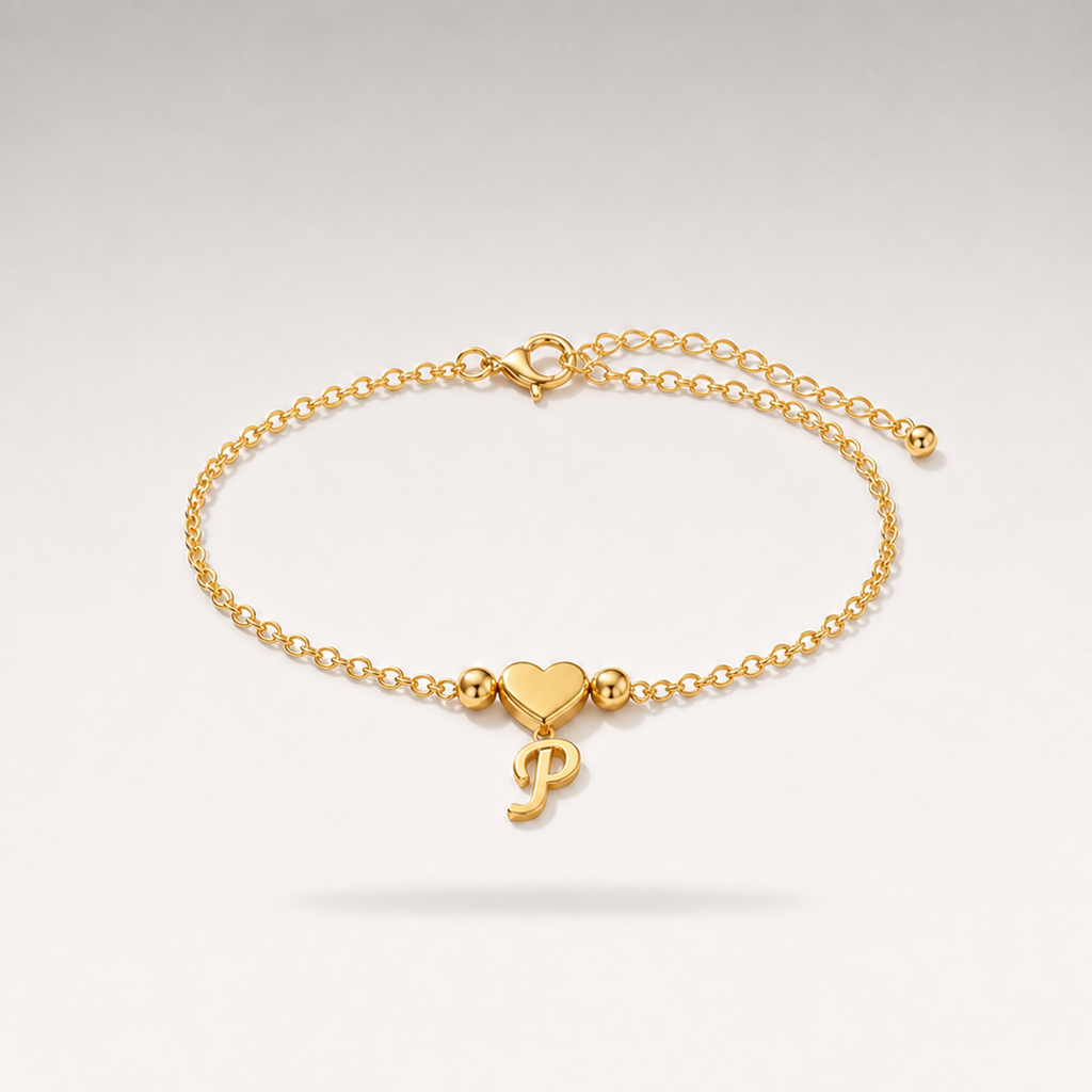 Heart Charm Cuban Bracelet
