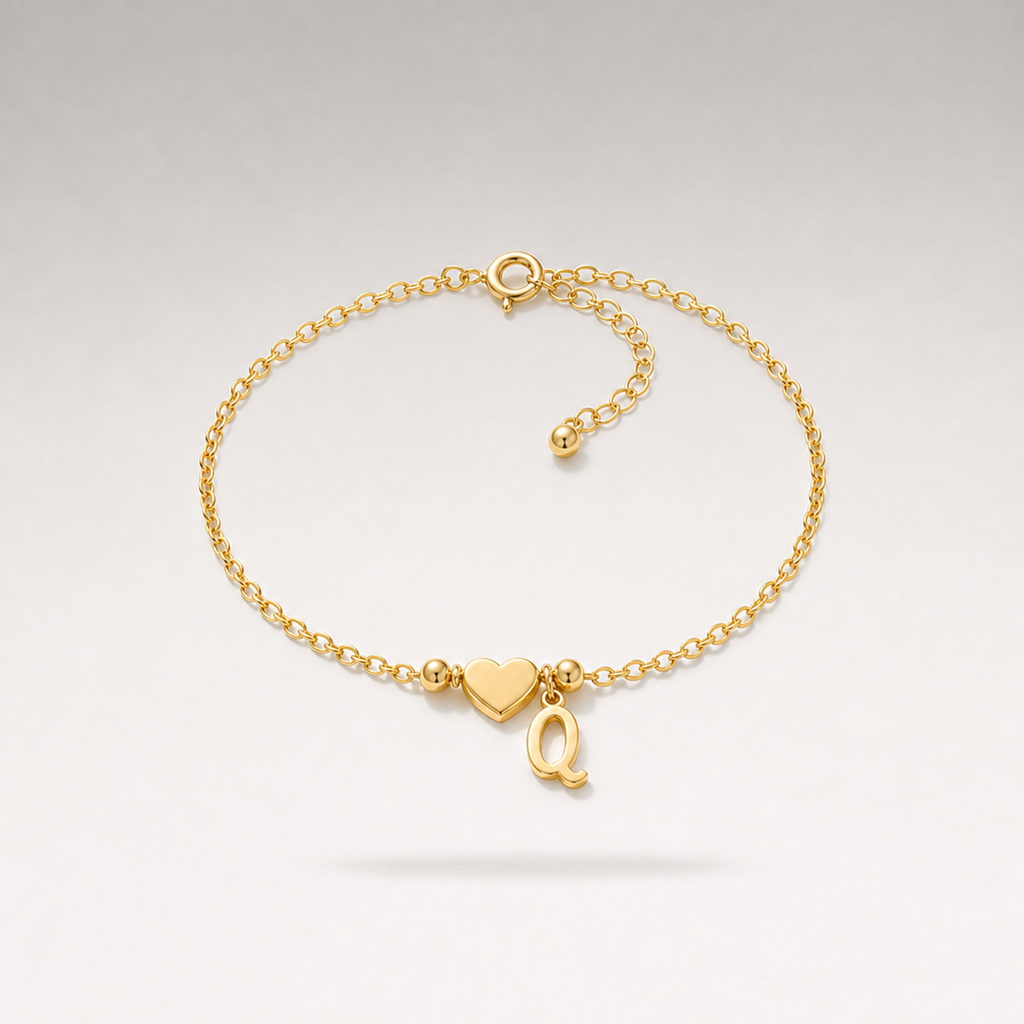 Heart Charm Cuban Bracelet