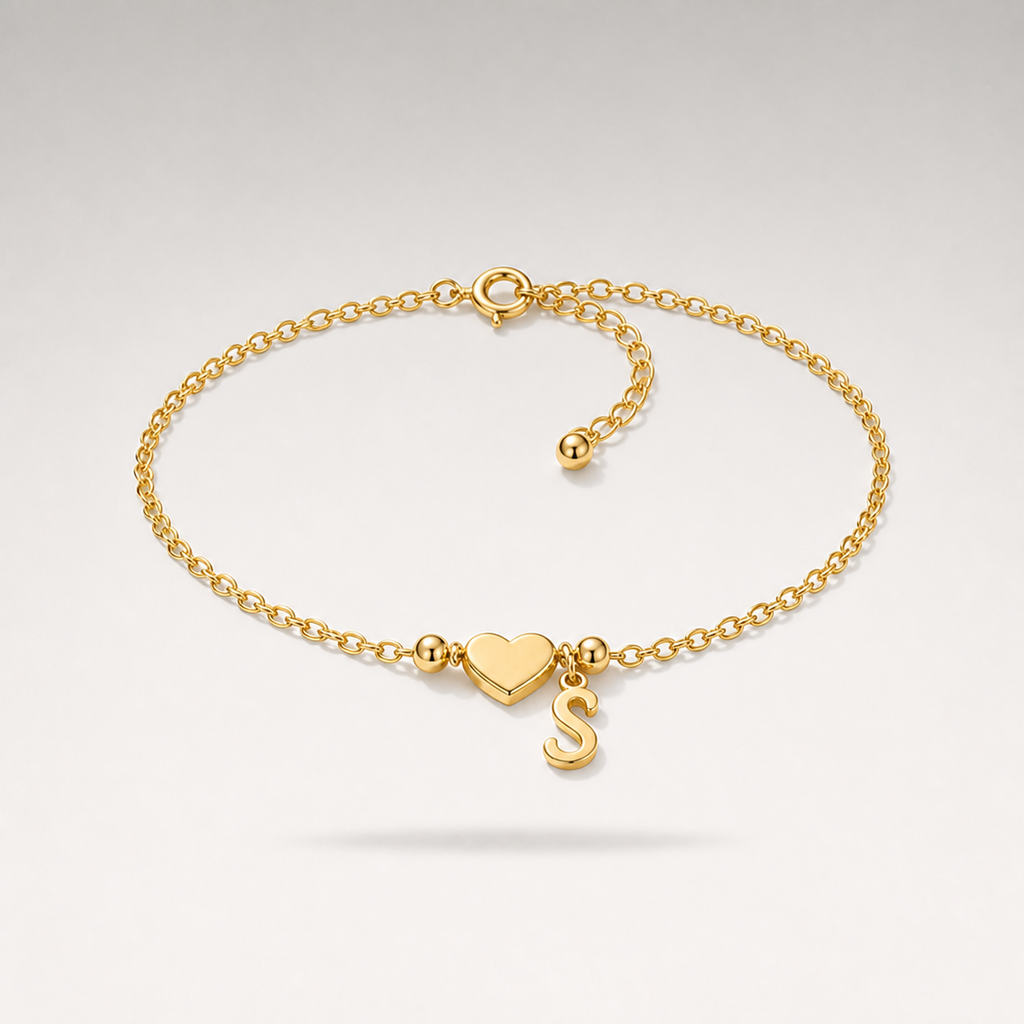 Heart Charm Cuban Bracelet