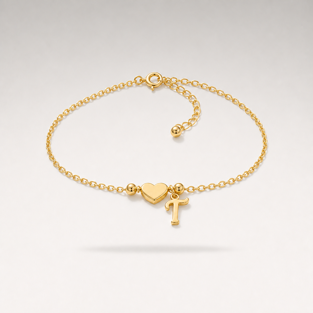 Heart Charm Cuban Bracelet