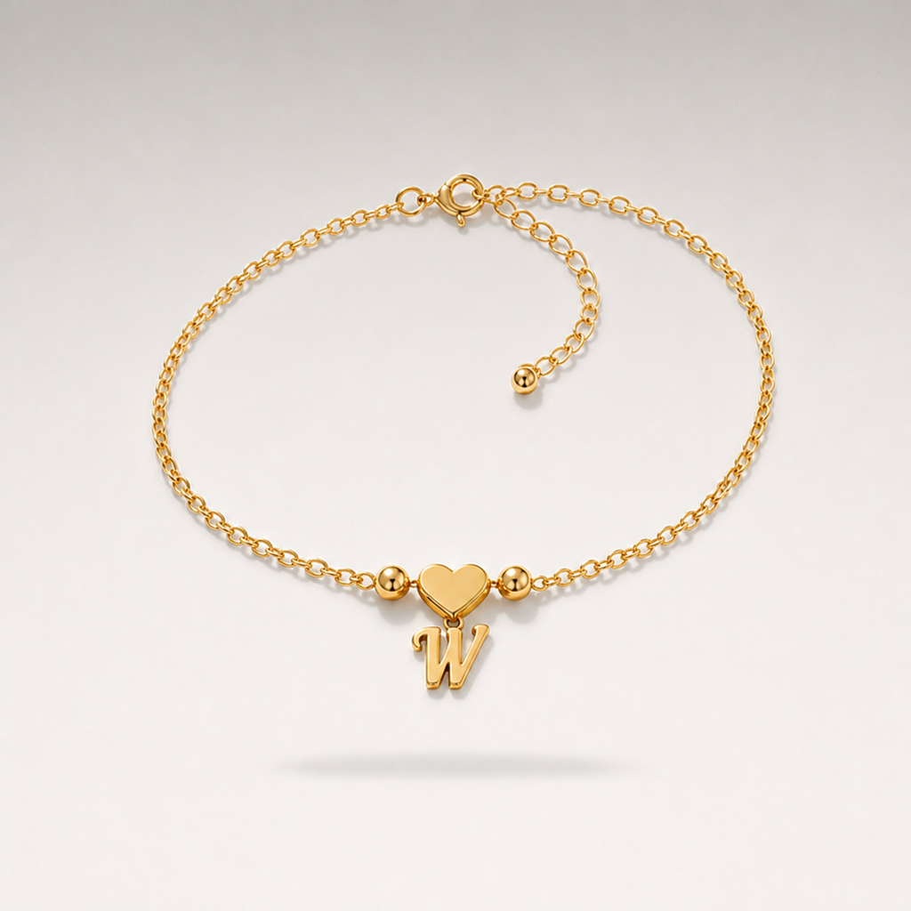 Heart Charm Cuban Bracelet