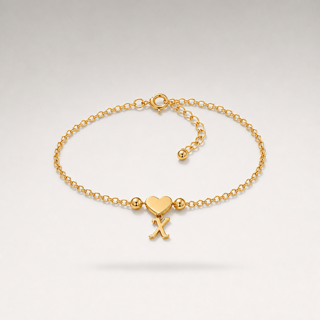 Heart Charm Cuban Bracelet