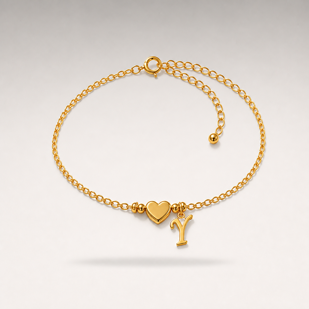 Heart Charm Cuban Bracelet