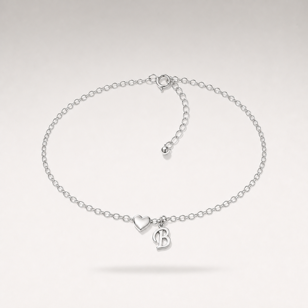 Heart Charm Cuban Bracelet