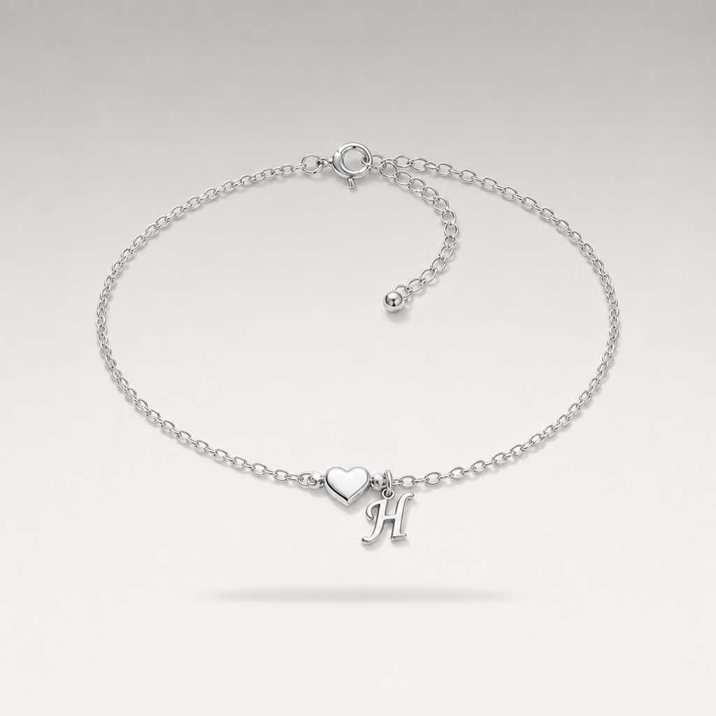 Heart Charm Cuban Bracelet