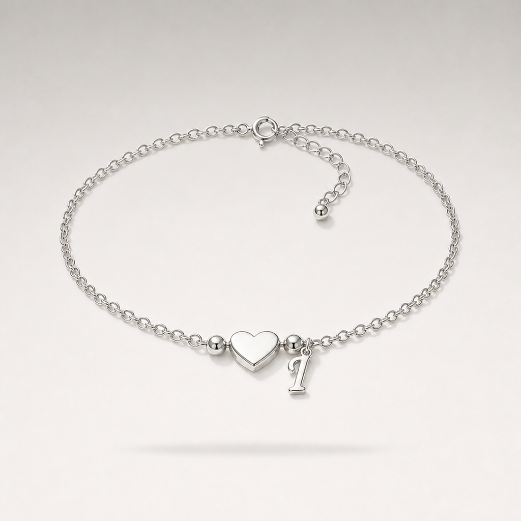 Heart Charm Cuban Bracelet