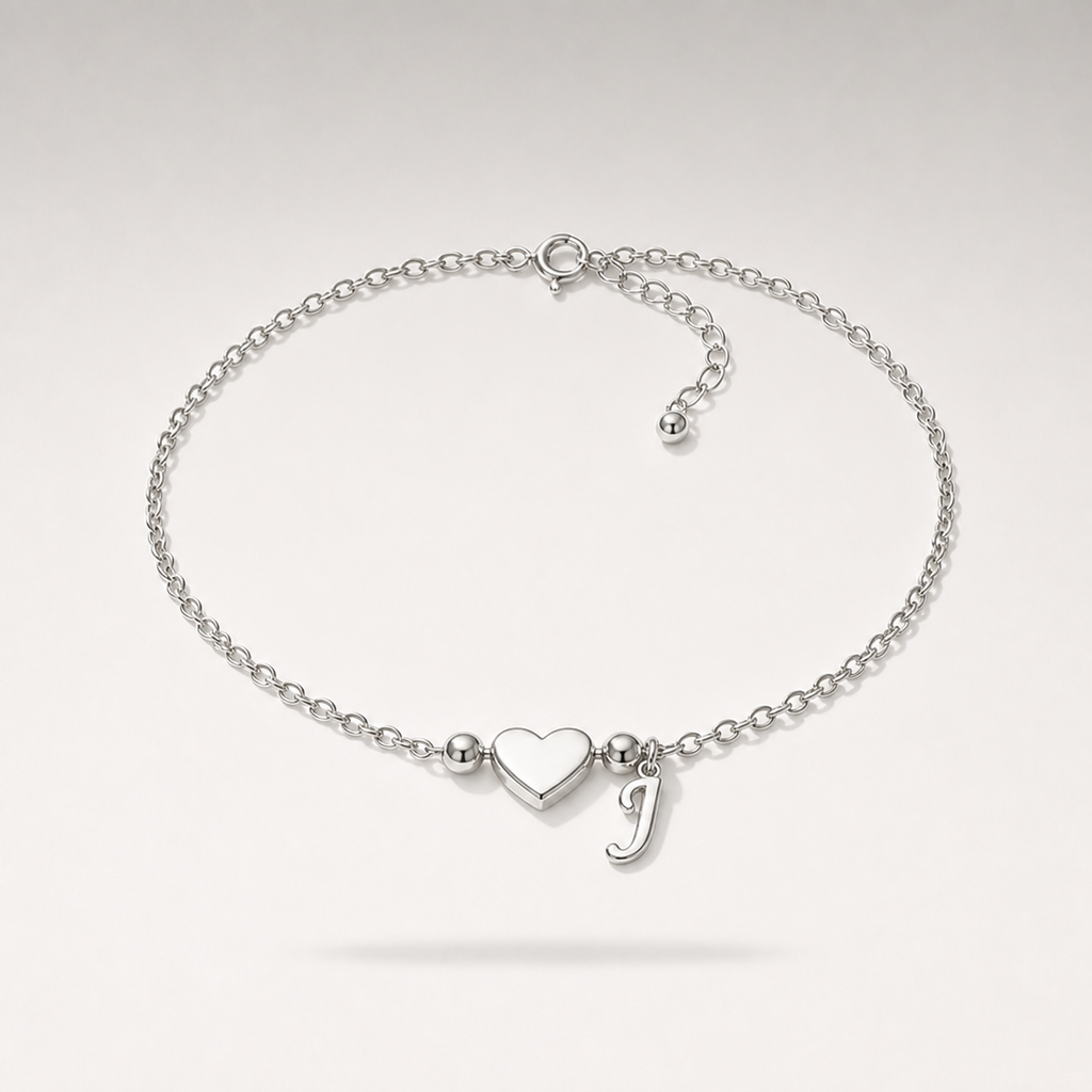 Heart Charm Cuban Bracelet