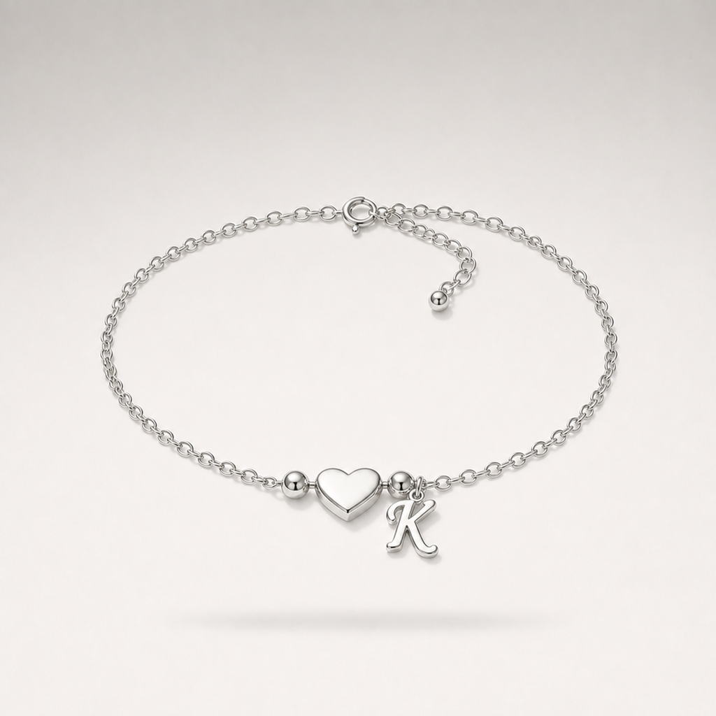 Heart Charm Cuban Bracelet