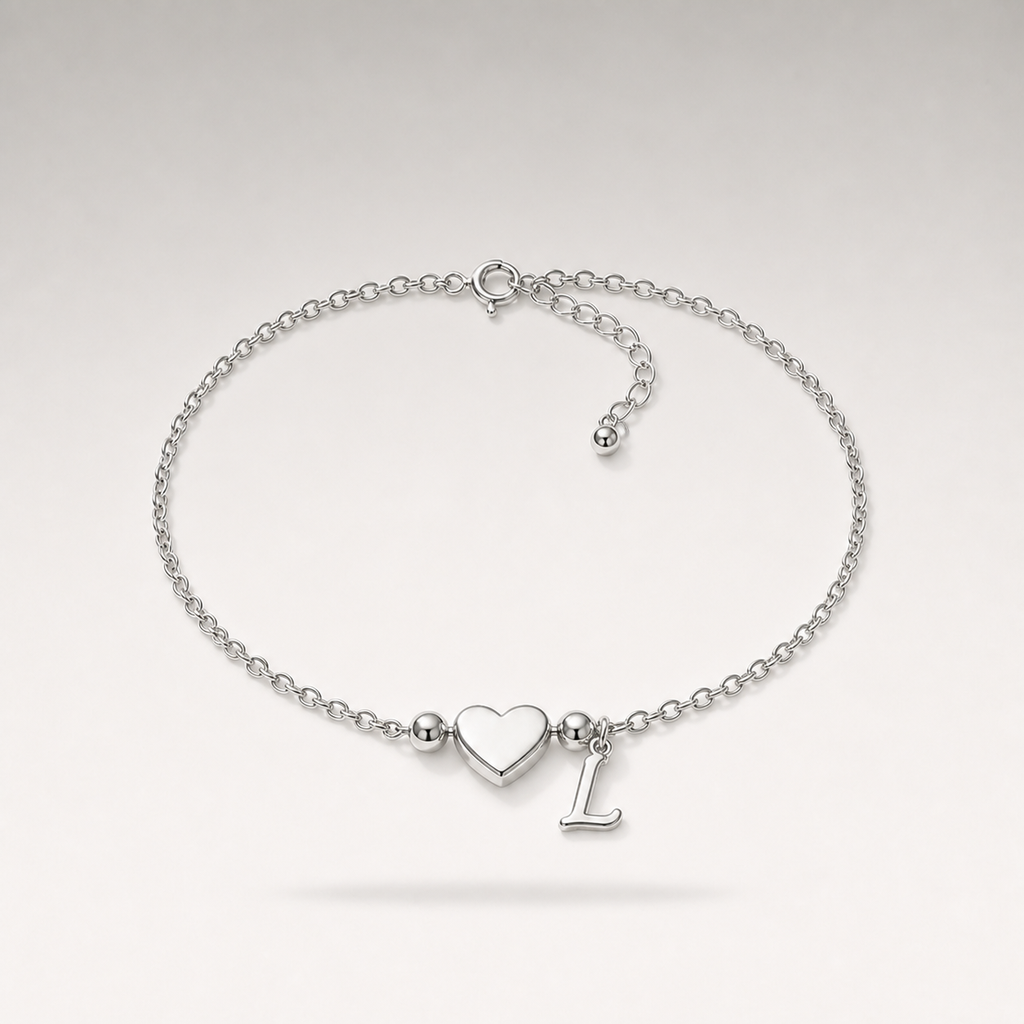 Heart Charm Cuban Bracelet