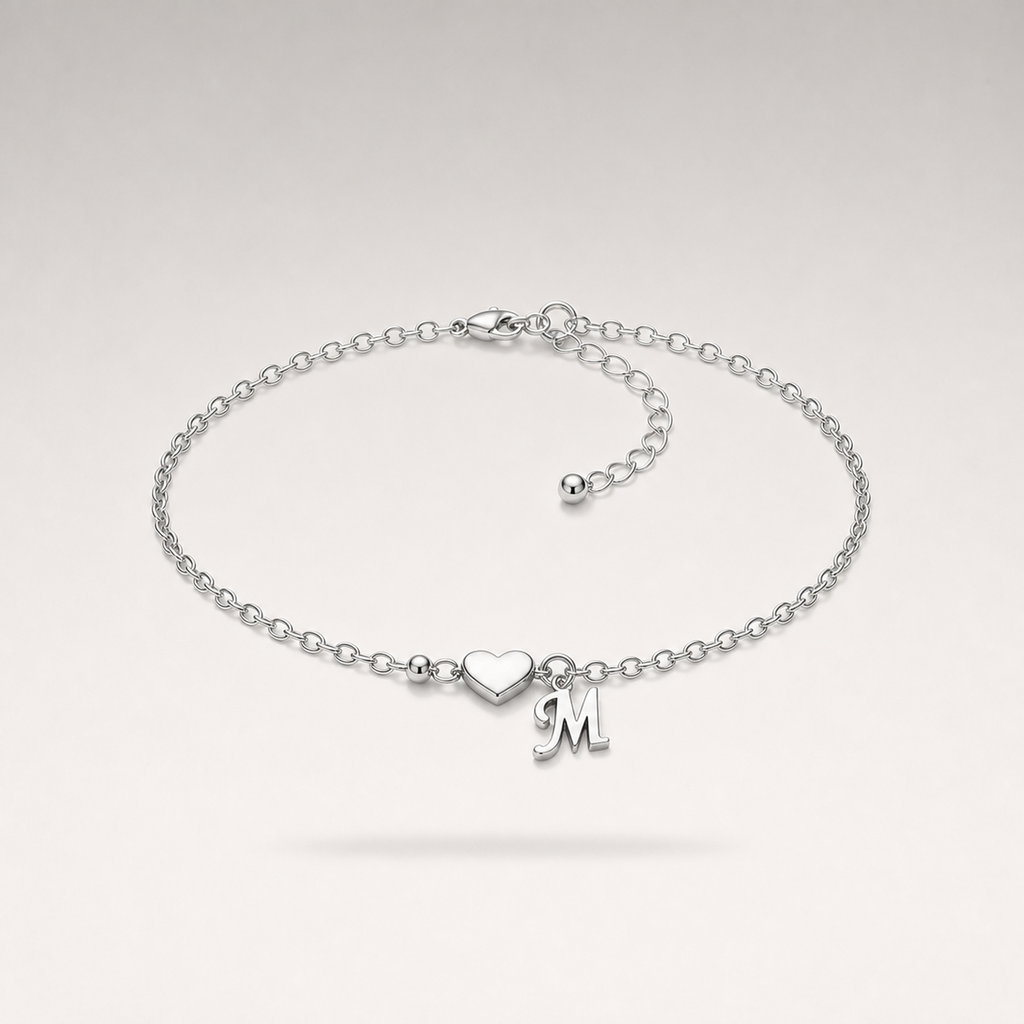 Heart Charm Cuban Bracelet