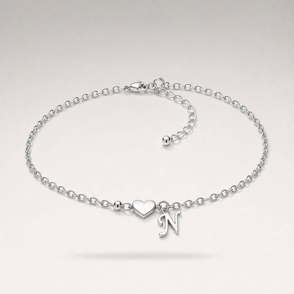 Heart Charm Cuban Bracelet