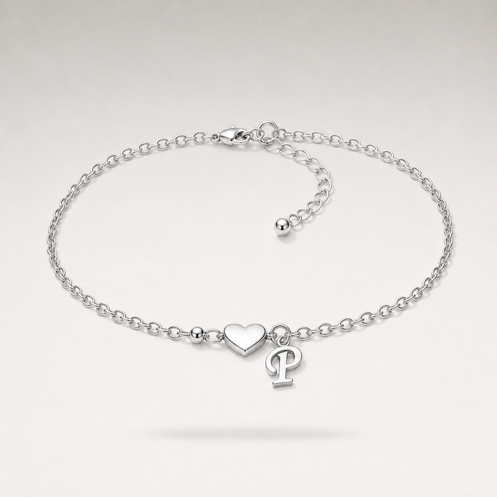 Heart Charm Cuban Bracelet
