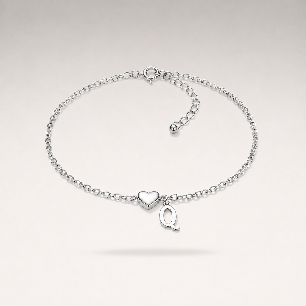 Heart Charm Cuban Bracelet