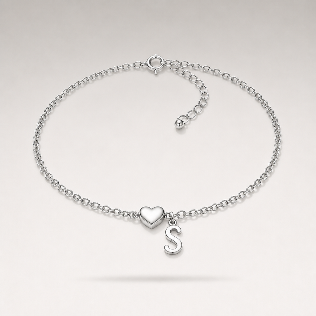 Heart Charm Cuban Bracelet