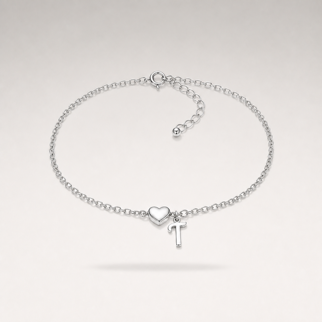 Heart Charm Cuban Bracelet