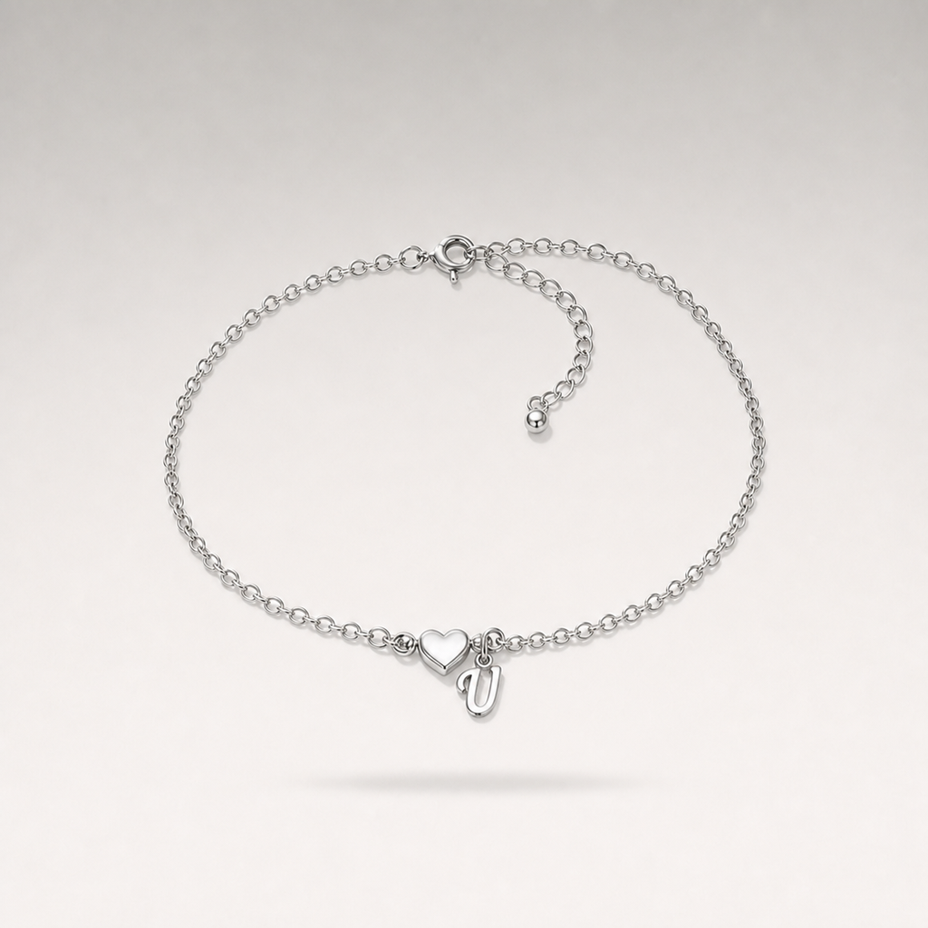 Heart Charm Cuban Bracelet