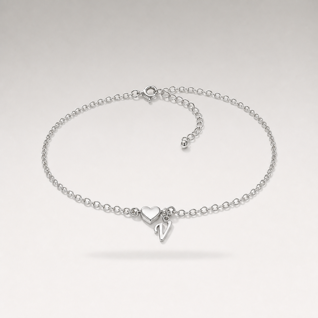 Heart Charm Cuban Bracelet
