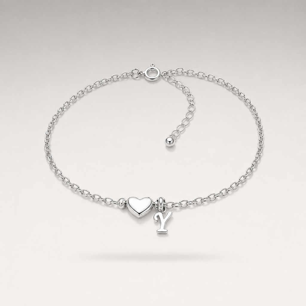 Heart Charm Cuban Bracelet