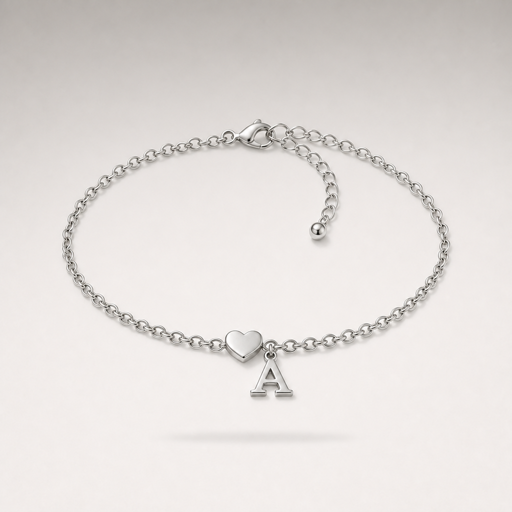 Heart Charm Cuban Bracelet