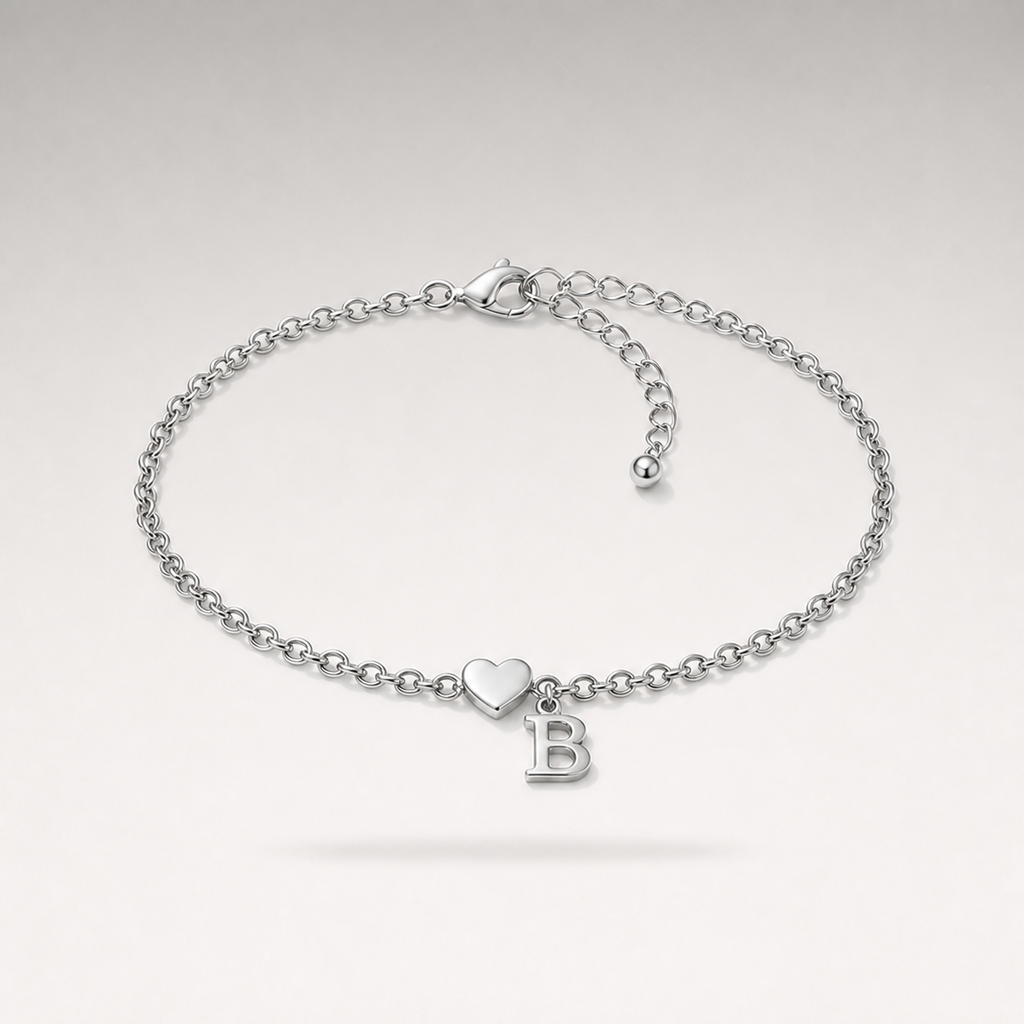 Heart Charm Cuban Bracelet