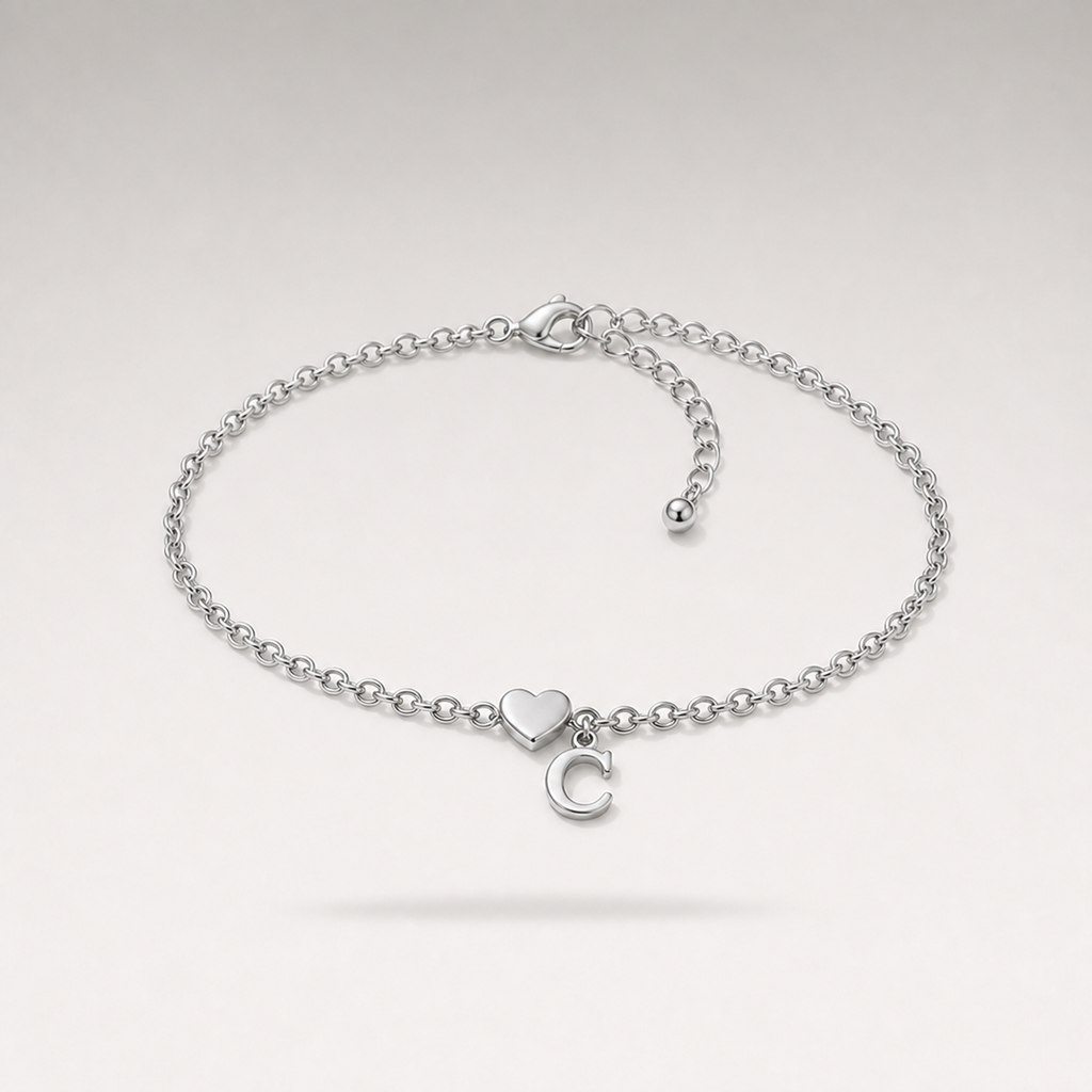 Heart Charm Cuban Bracelet