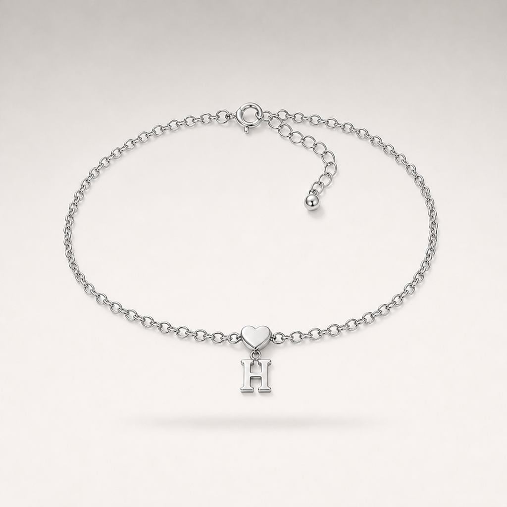 Heart Charm Cuban Bracelet
