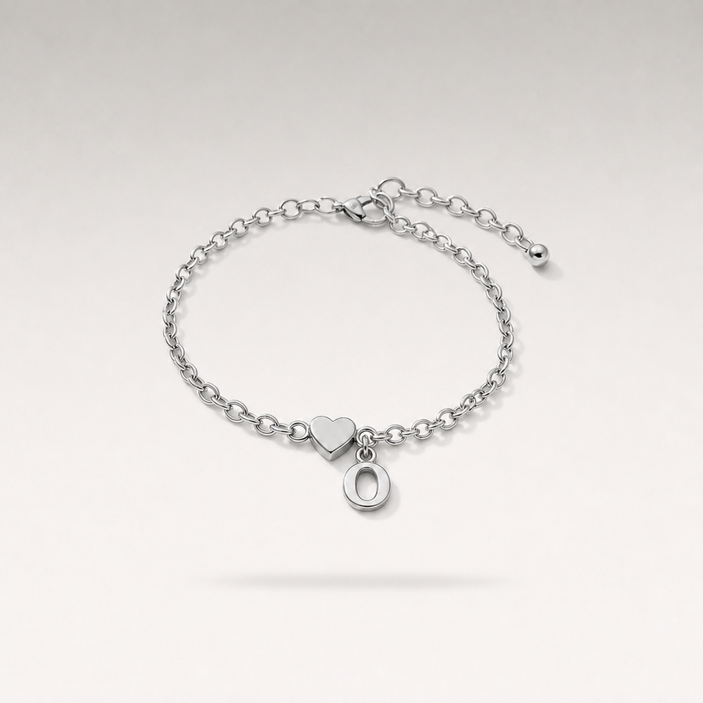 Heart Charm Cuban Bracelet