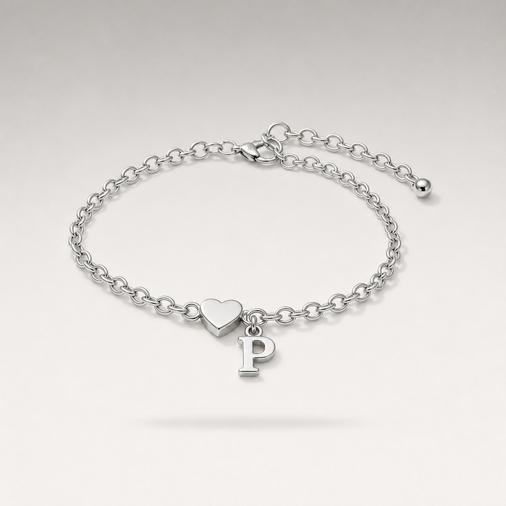 Heart Charm Cuban Bracelet