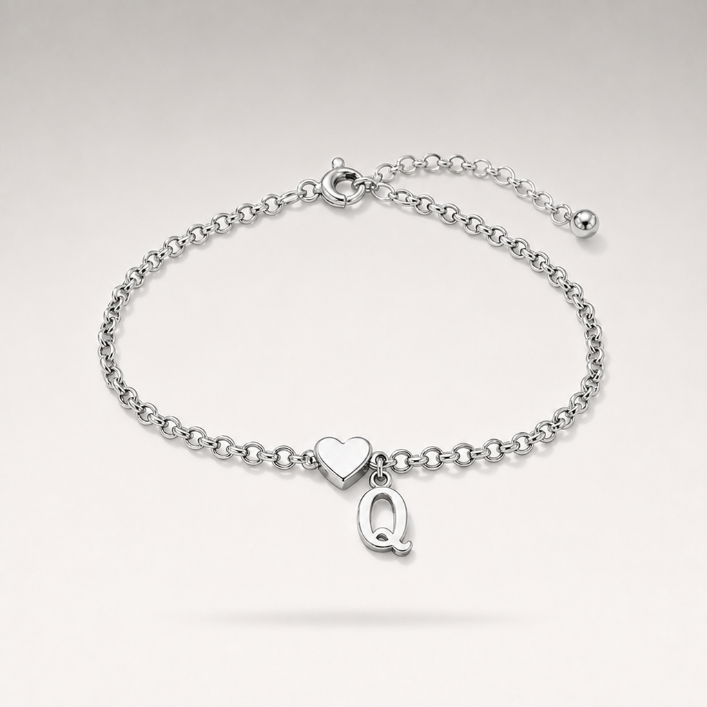 Heart Charm Cuban Bracelet