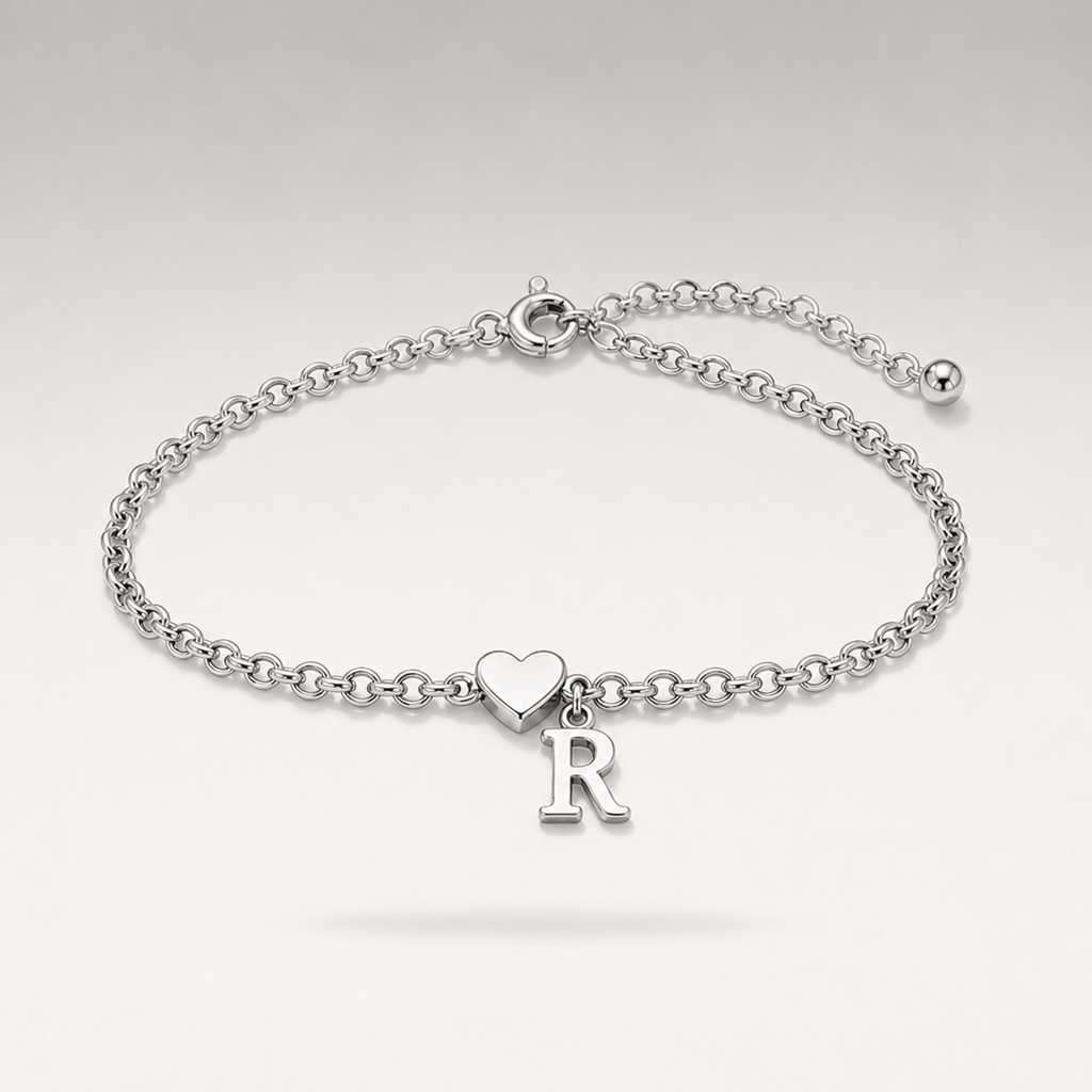 Heart Charm Cuban Bracelet