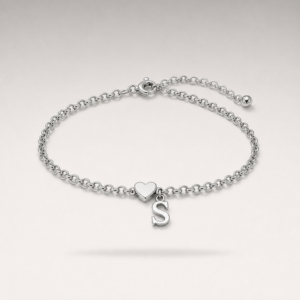 Heart Charm Cuban Bracelet