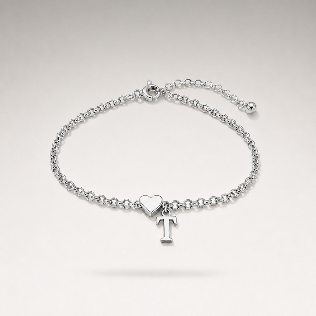 Heart Charm Cuban Bracelet