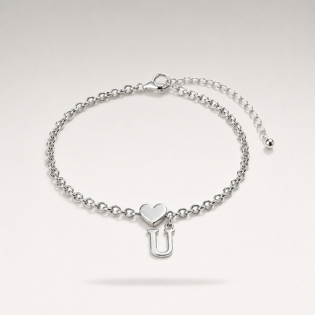 Heart Charm Cuban Bracelet