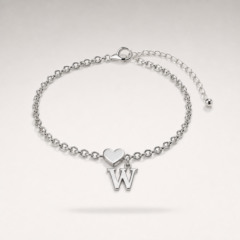 Heart Charm Cuban Bracelet