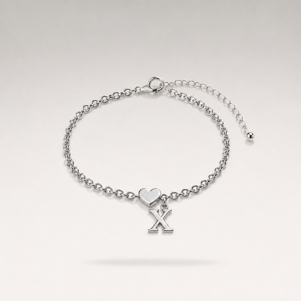 Heart Charm Cuban Bracelet