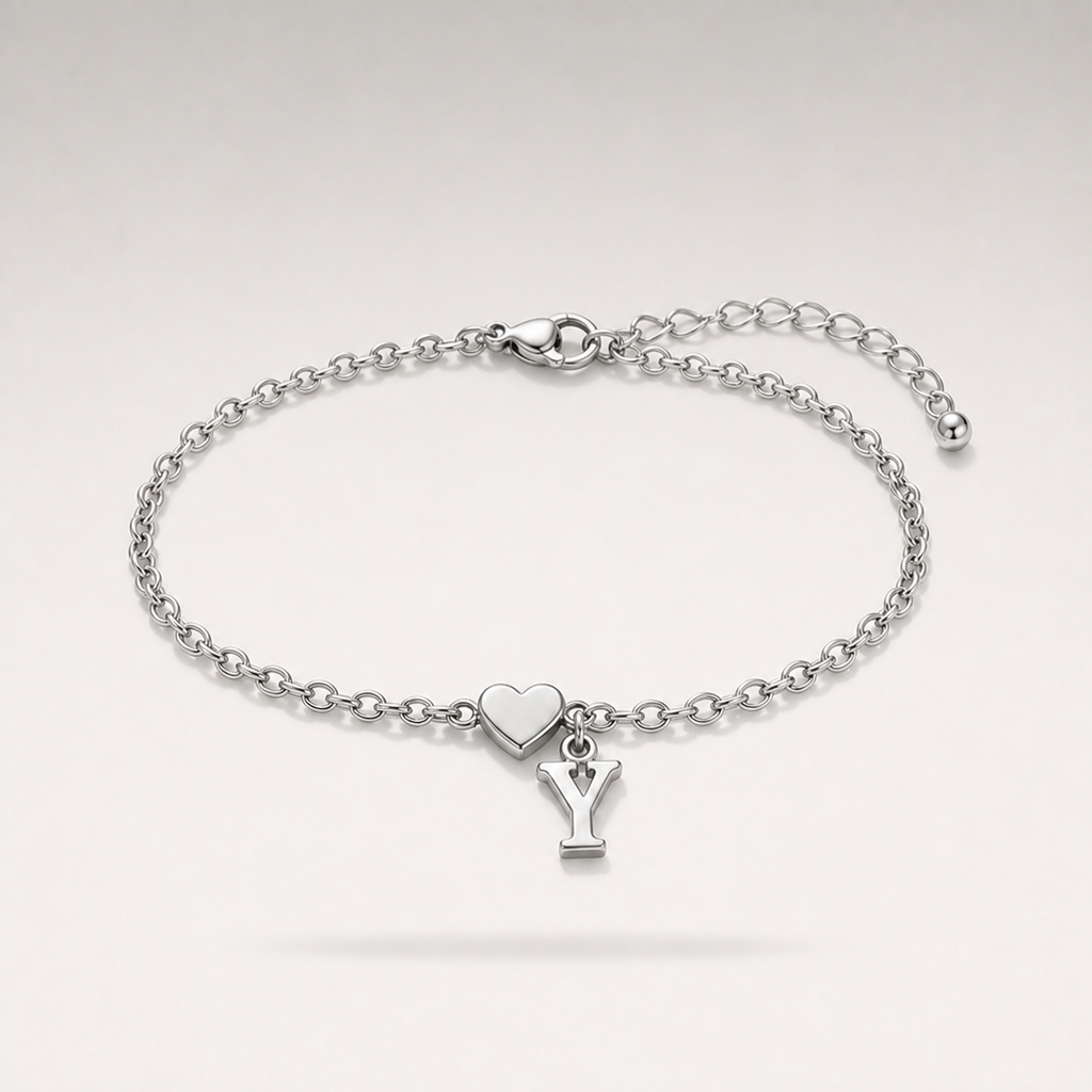 Heart Charm Cuban Bracelet