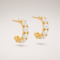 Gold Crystal Stud Earrings product image