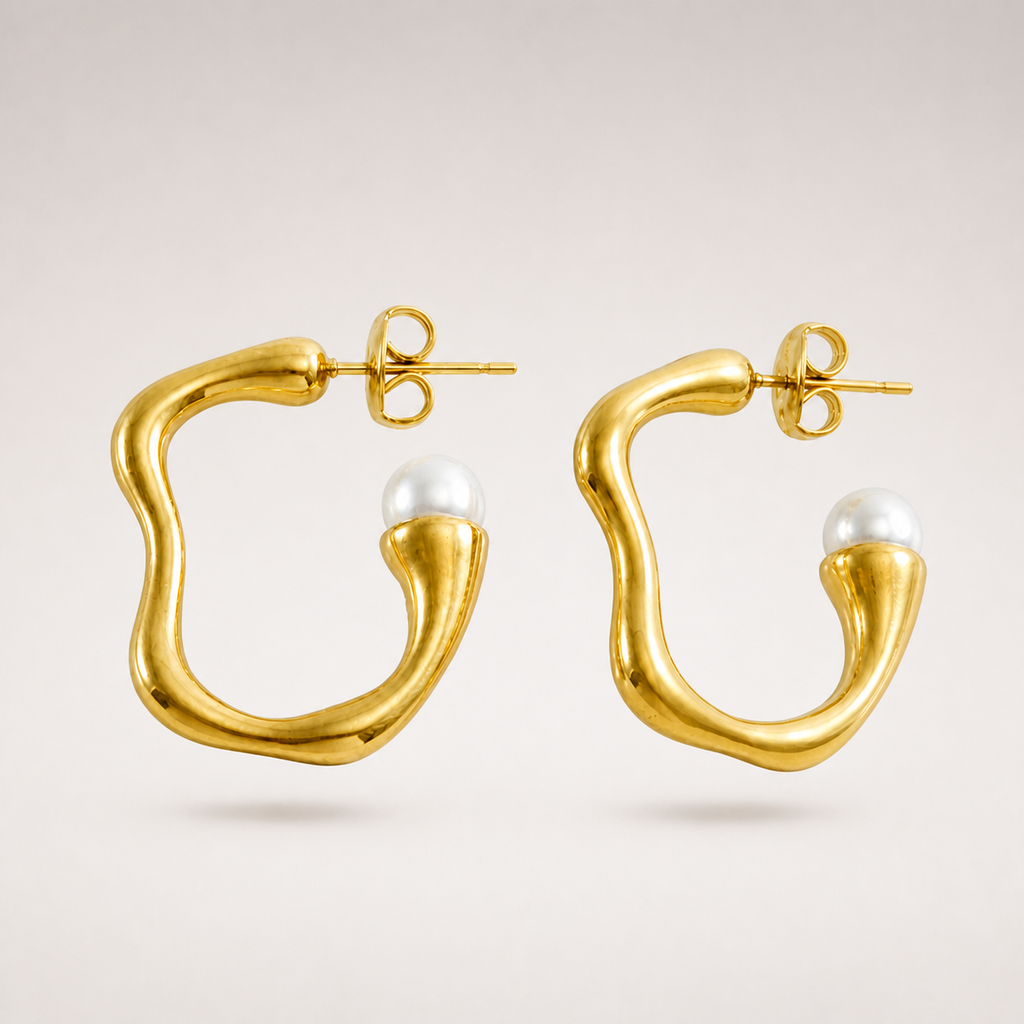 Irregular Pearl Drop Earrings product image