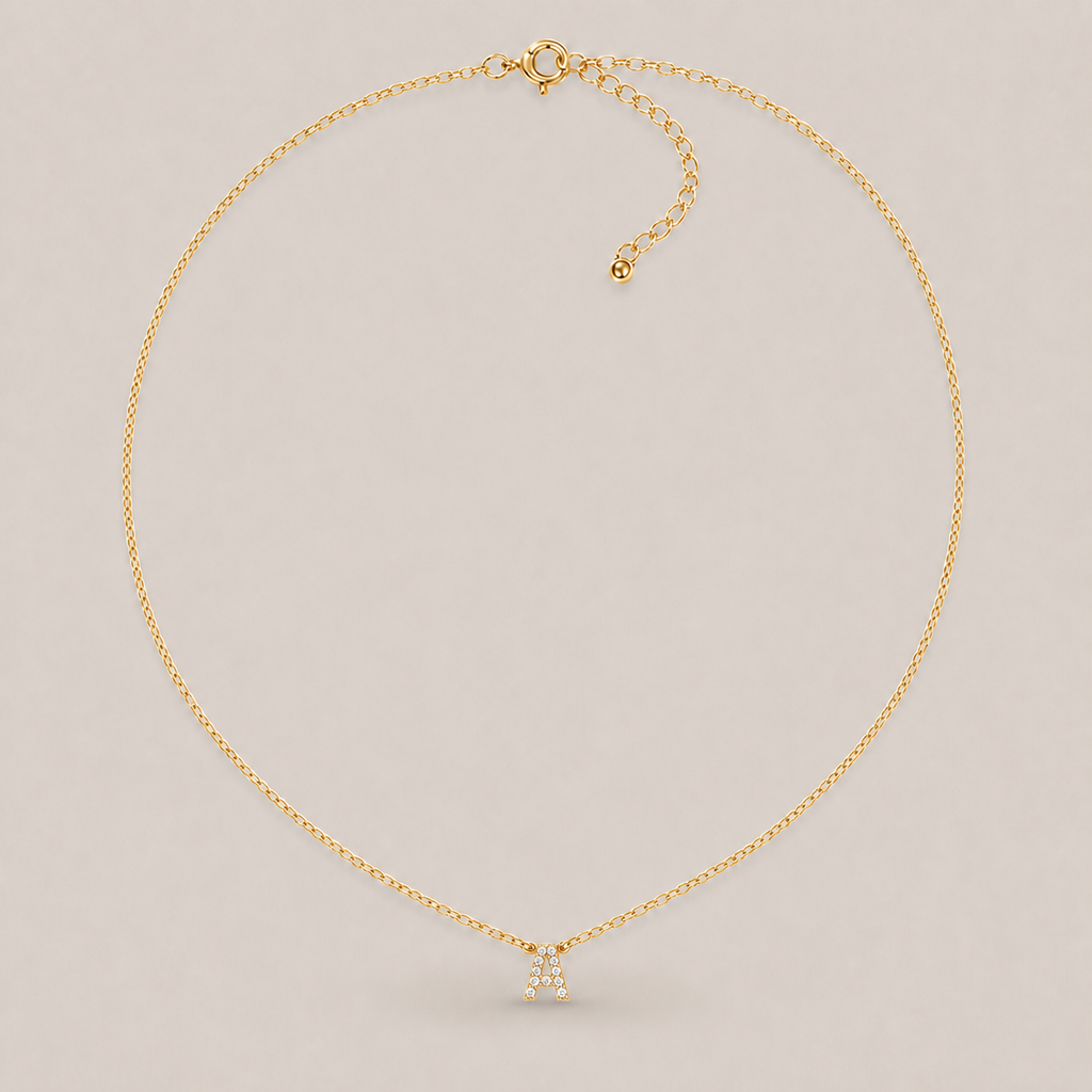 Crystal Initial Necklace product image