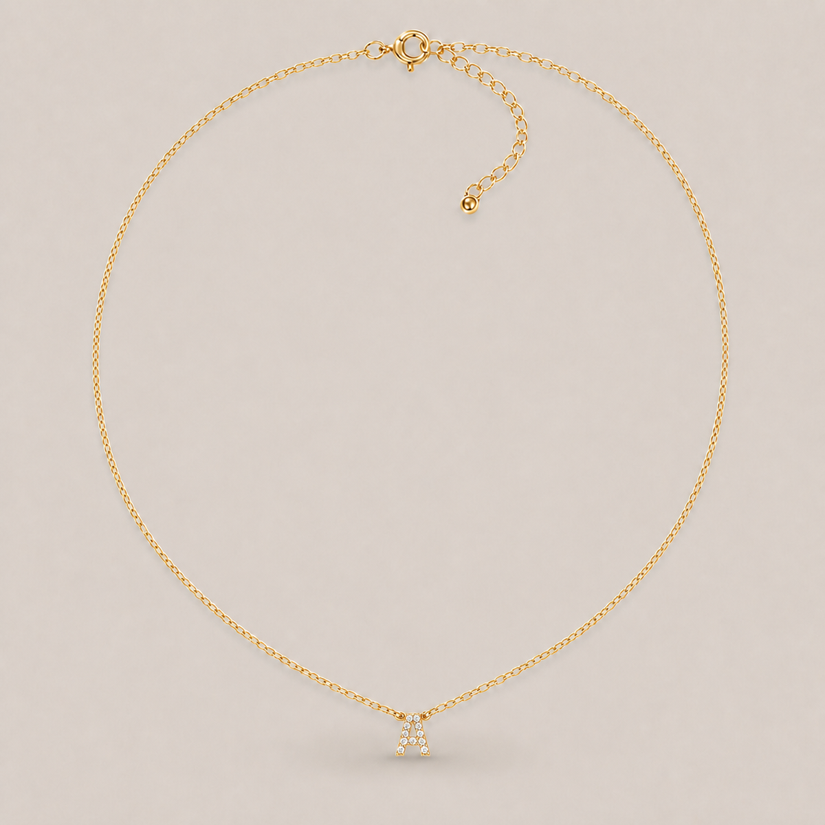 Crystal Initial Necklace product image